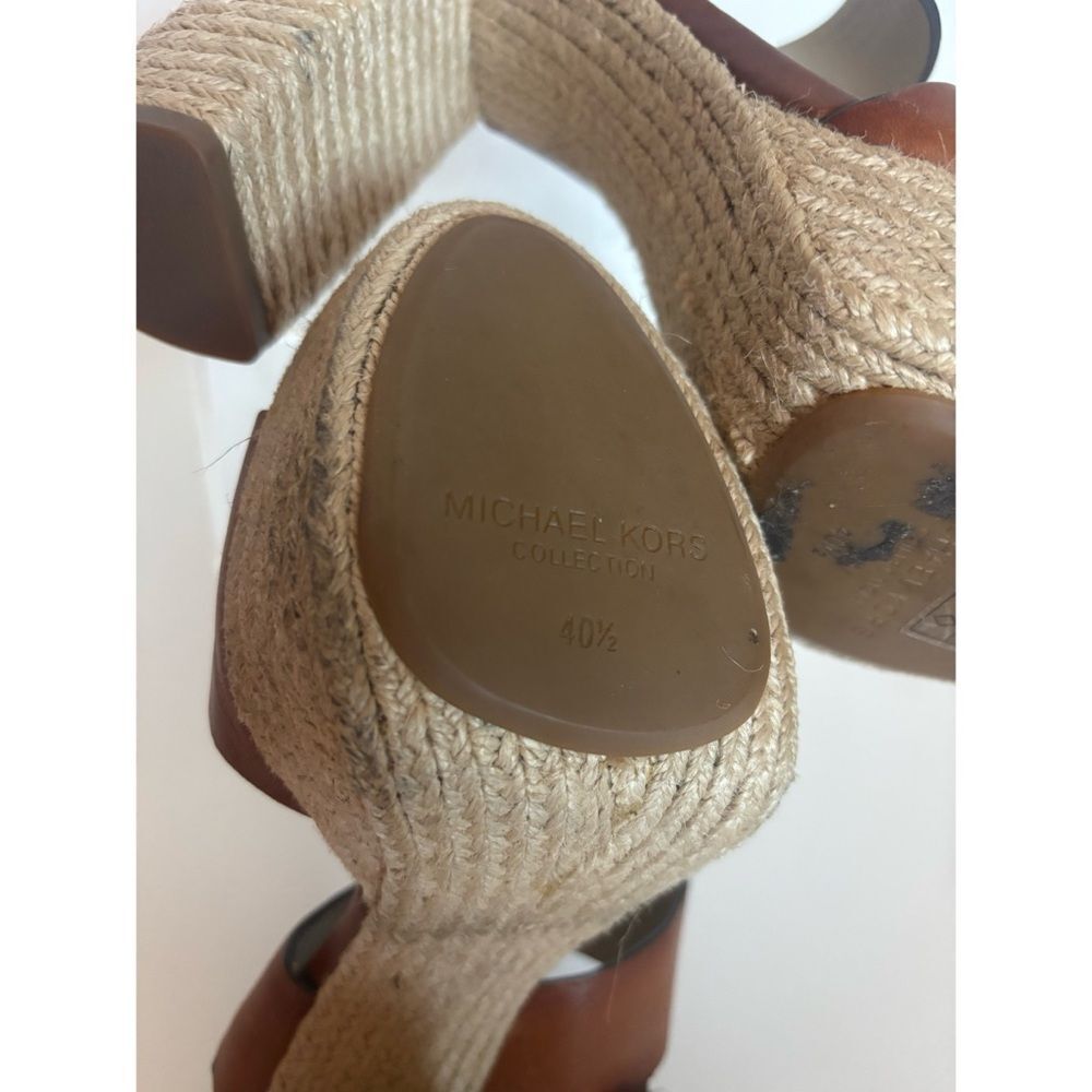 Michael Kors  Collection Summer
Leather Jute Sandal Size 10.5~ Like New - Picture 9 of 11